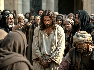 Jewish leaders attempt to humiliate Jesus